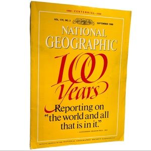 5/$25 VTG National Geographic 100 Years Sept 1988 Vol. 175, No.3 Collectible